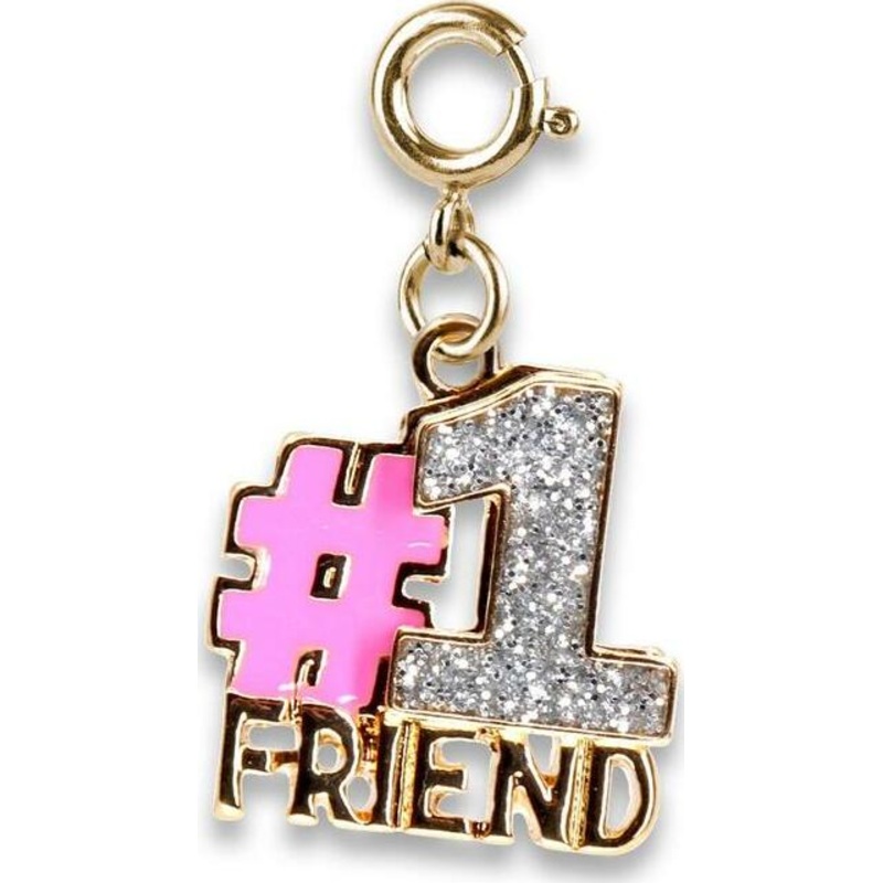 Gold Glitter 1 Friend Charm