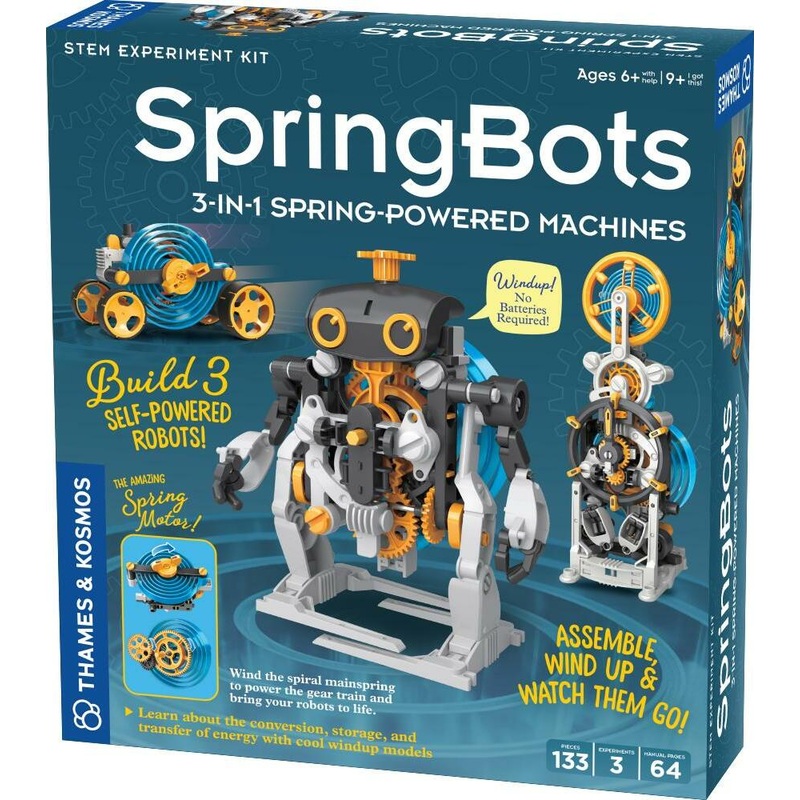 Springbots: 3-in-1 Spring-powered Machines Age 6+