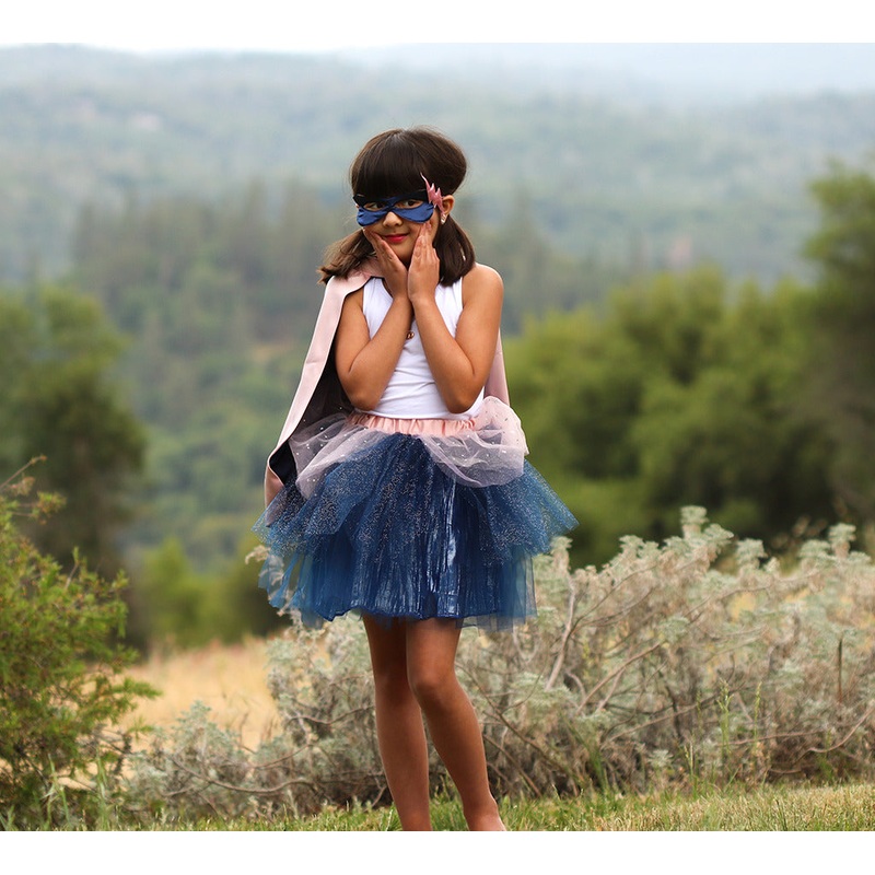 Super-duper Tutu/ Cape/ Mask, Pink  Navy