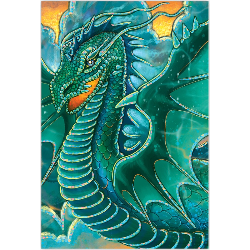 Teal Dragon Foil Gift Card