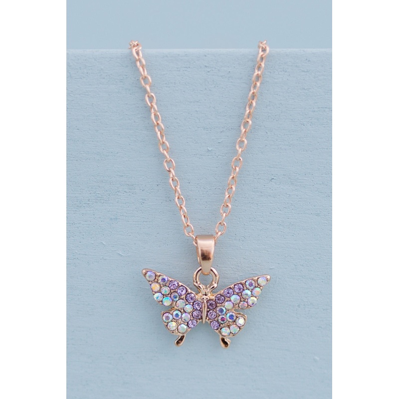 Boutique Butterfly Gem Necklace  Great Pretenders USA