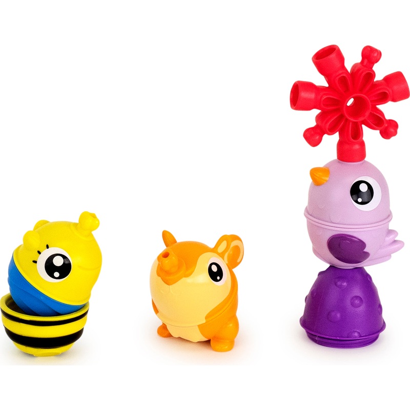 Tube Of Educational Beads  2 Animal Beads Purple  6 Pcs