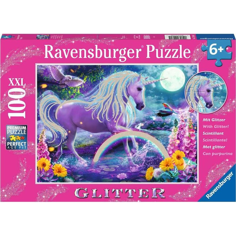 100 Pc Glitter Unicorn Puzzle