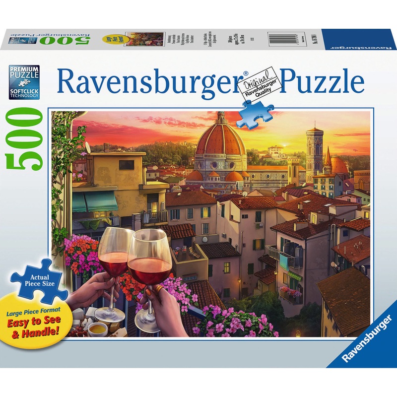 500 pc Cozy Wine Terrace Puzzle