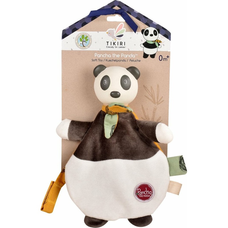Pancha The Panda Lovey With Natural Rubber Head