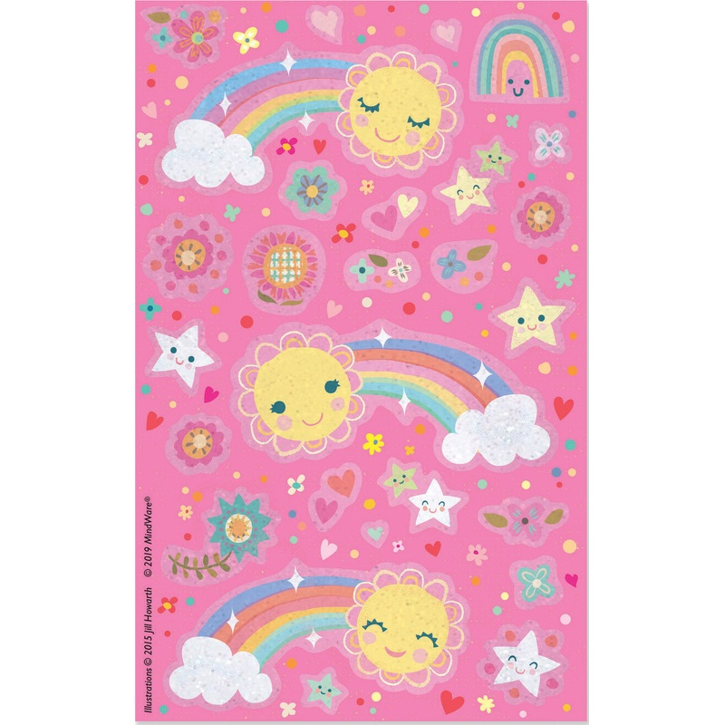 Rainbow With Stickers Card