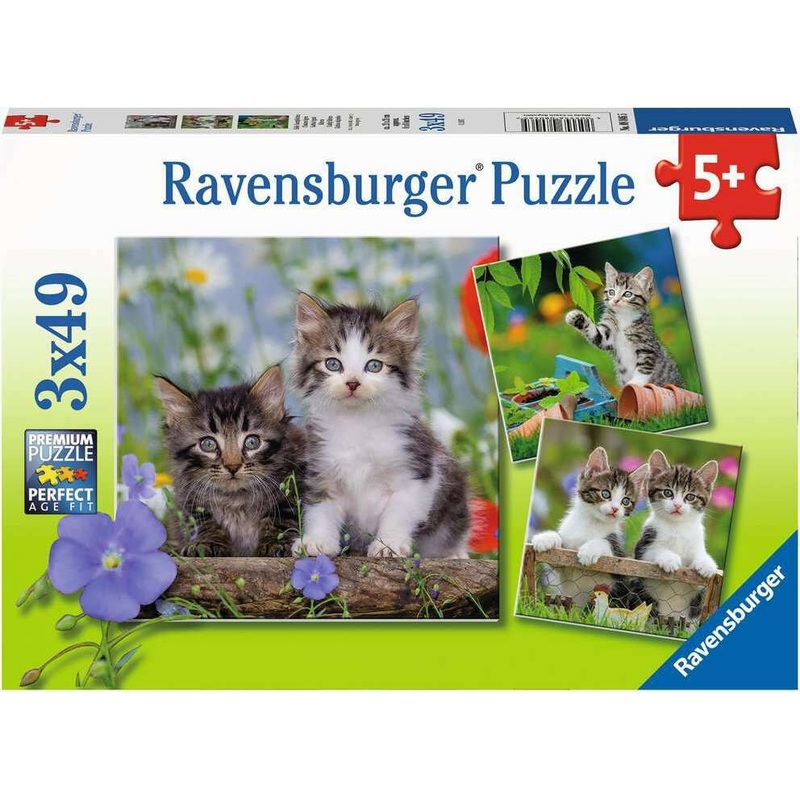 3x49 Pc Tigers Kittens Puzzles