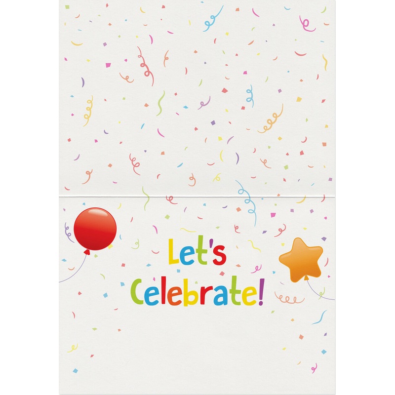 Gold Mylar Balloon Foil Card