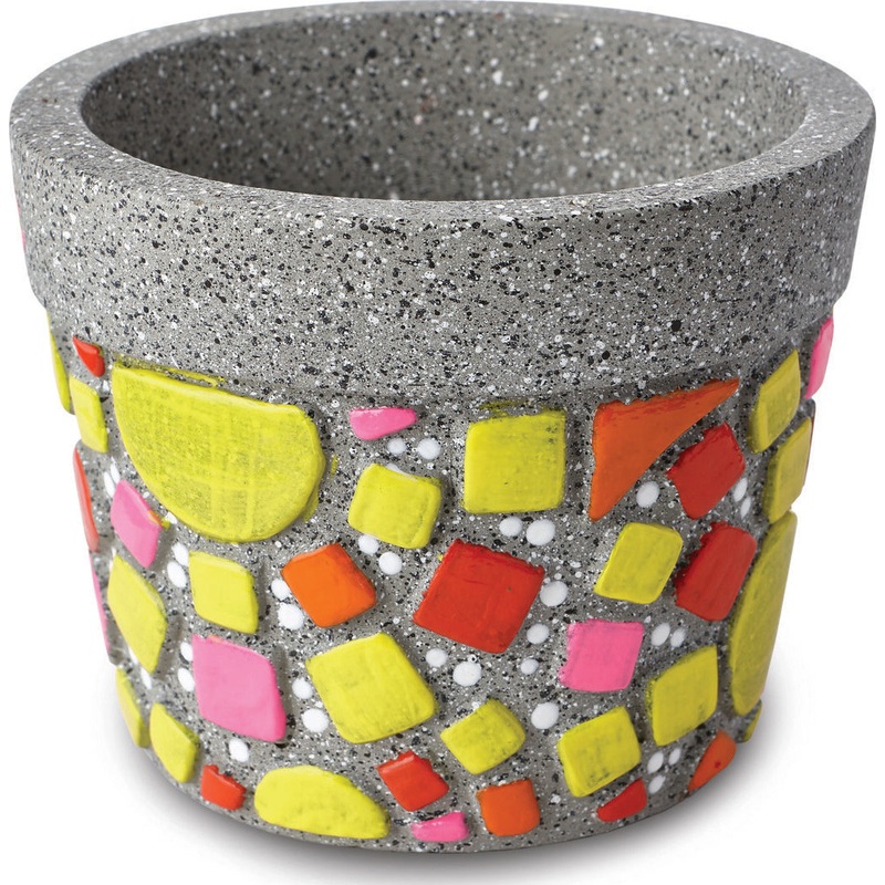 Paint Your Own Stone: Mosaic Flower Pot
