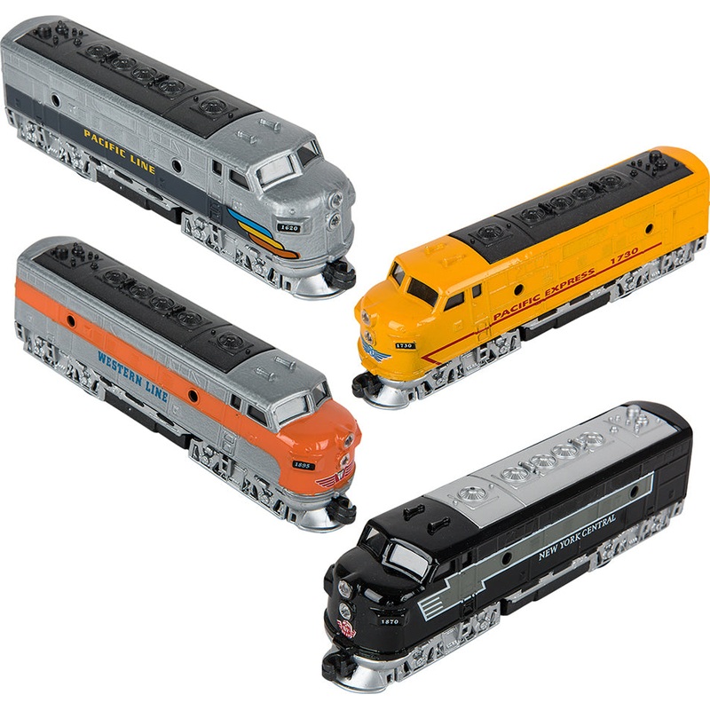 6.5" Diecast Pull Back Classic Loco Diesel Train