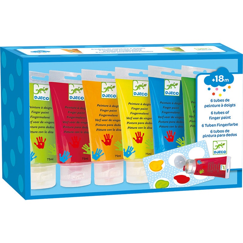 6 Tubes of Finger Paint - Classic