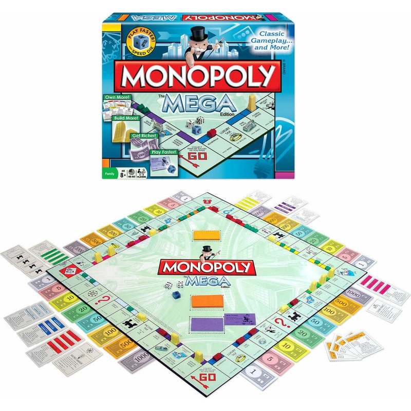 Monopoly: the Mega Edition Game Age 8+