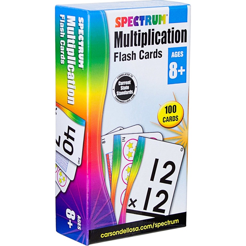 Spectrum Multiplication Flash Cards (Ages 8+)