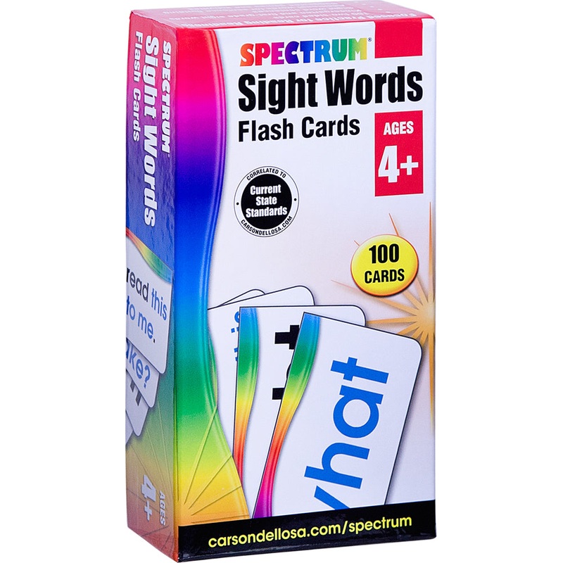 Spectrum Sight Words Flash Cards (Ages 4+)