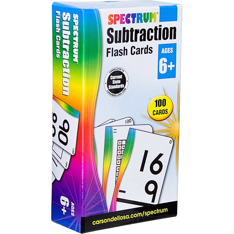 Spectrum Subtraction Flash Cards (Ages 6+)