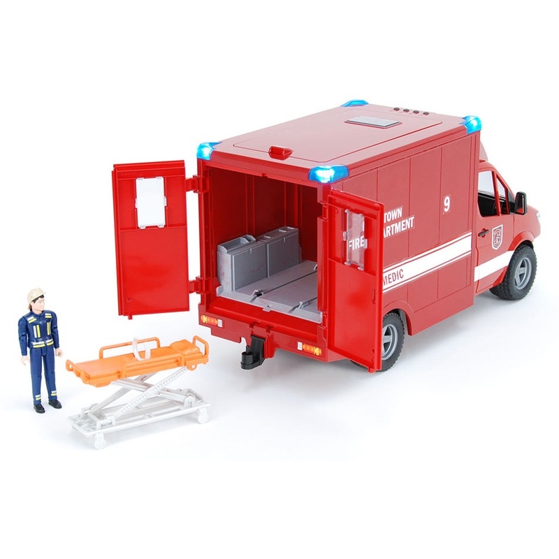Bruder MB Sprinter Fire Department Paramedic with Driver and Accessories