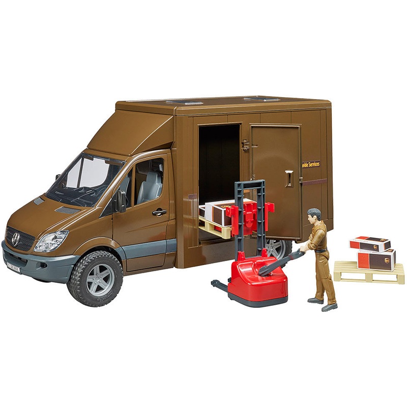 Bruder MB Sprinter UPS Truck with Driver and Accessories