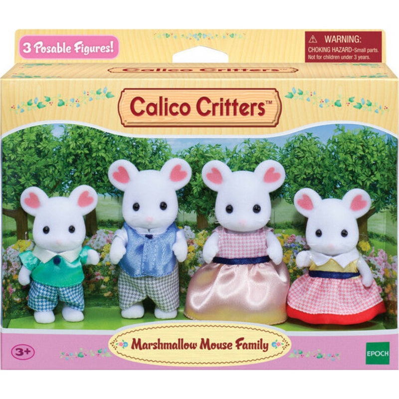 Calico Critters Marshmallow Mouse Family