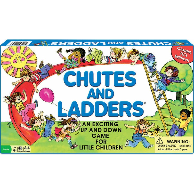 Classic Chutes and Ladders Board Game Age 4+