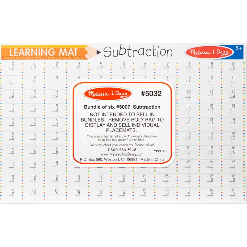 Subtraction Activity Mat