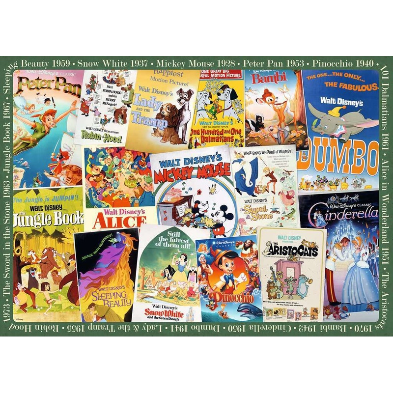 Disney Vintage Movie Posters (1000 Piece Puzzle)