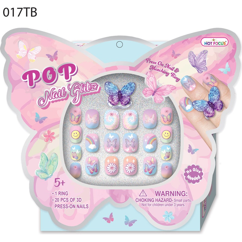 Pop Nail Glitz, Tie Dye Butterfly