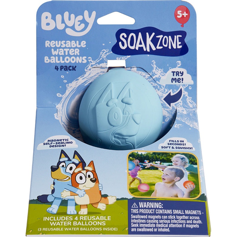 Soak Zone Bluey & Paw Patrol Reusable Water Balloons