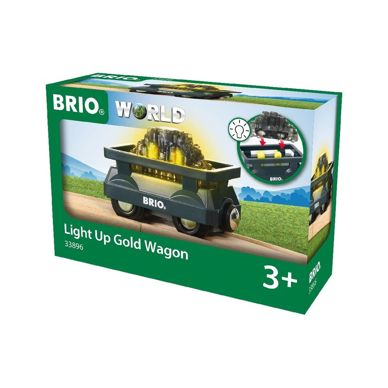 Brio Light Up Gold Wagon 2 Pces 33896