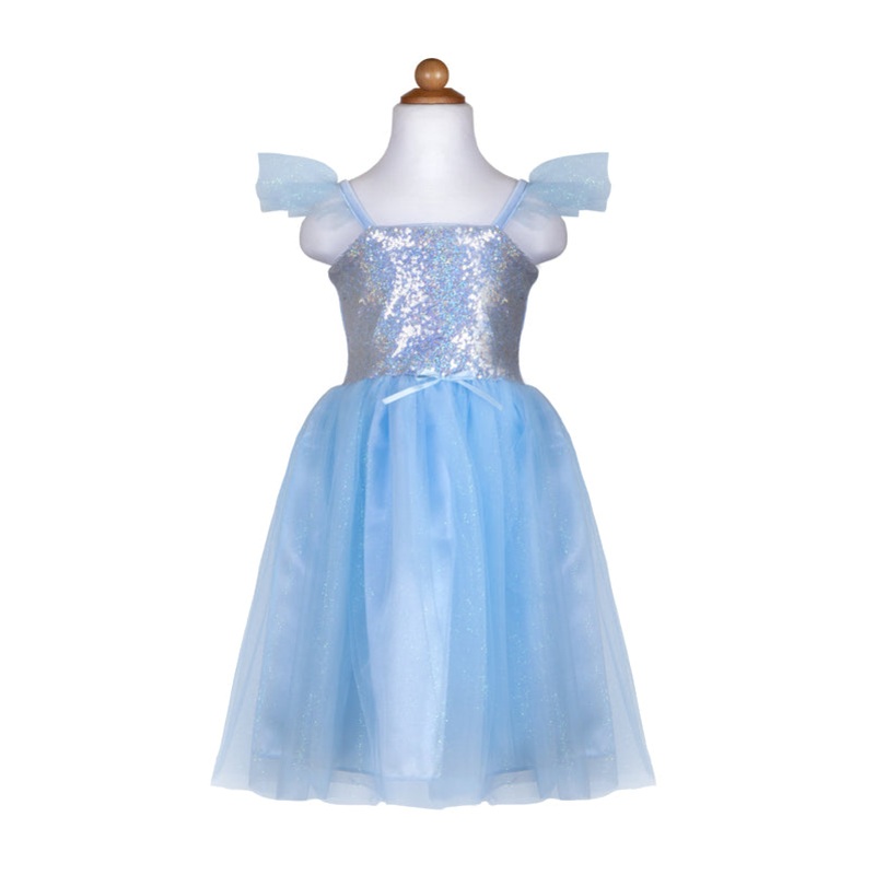 Gp Blue Sequins Princess Dress Size 3-4