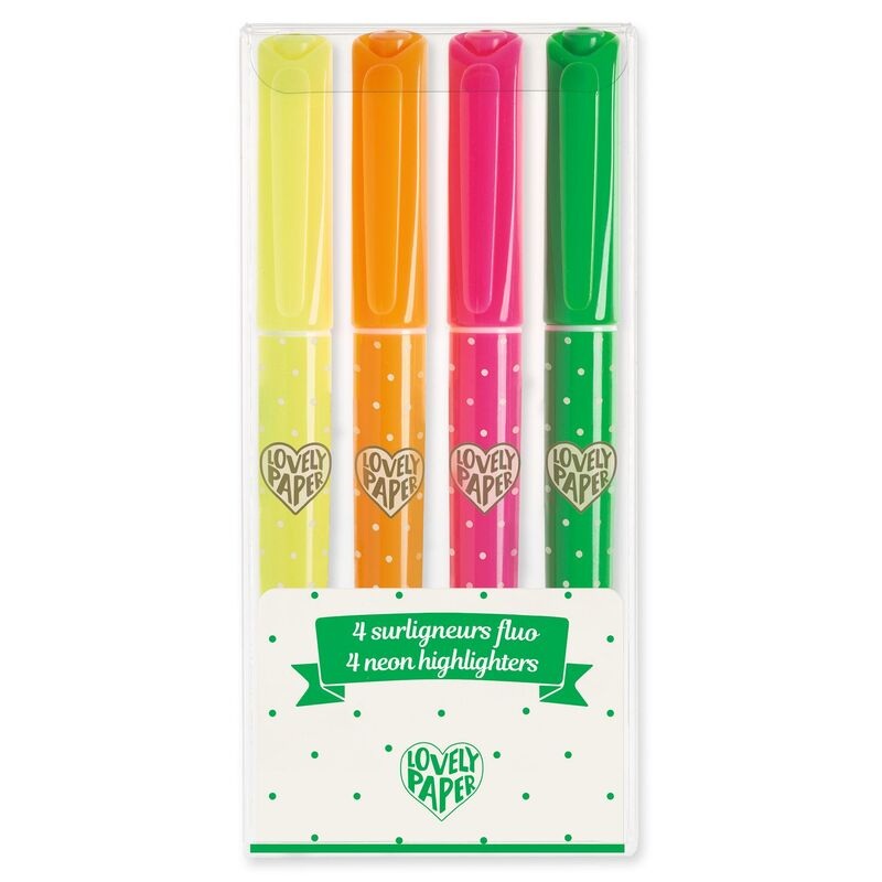 Lovely Paper 4 Fluorescent Highlighters