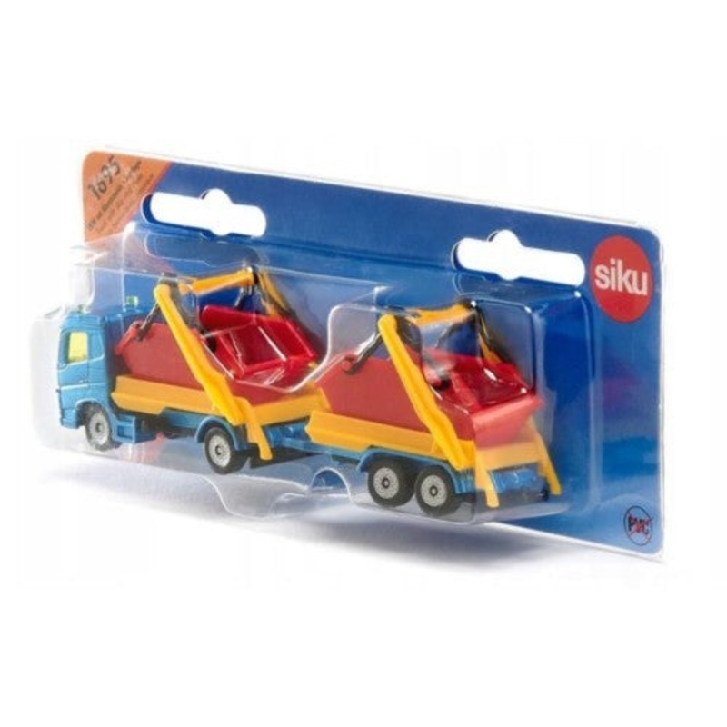 Siku Truck With Skip & Trailer