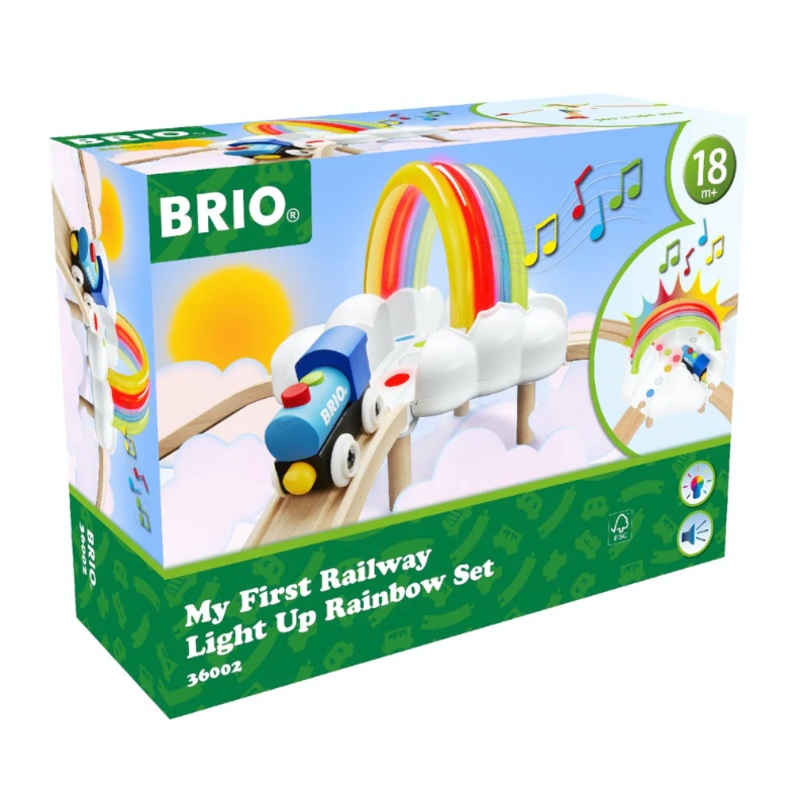 Brio My First Light Up Rainbow Railway 11pce 36002