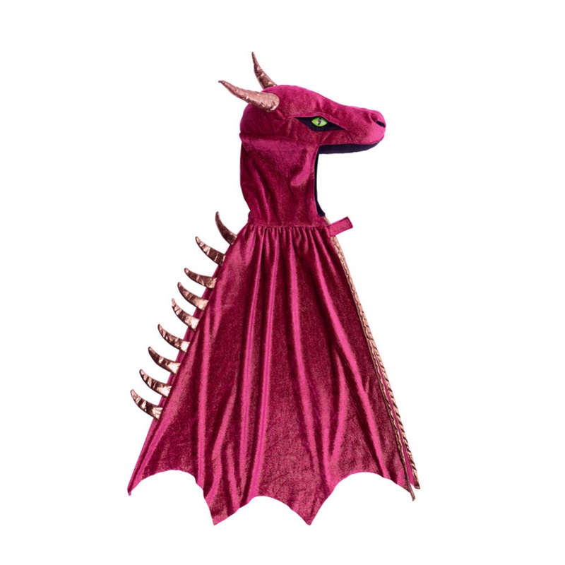 Gp Hooded Cape Starry Night Dragon Burgundy Size 5-6