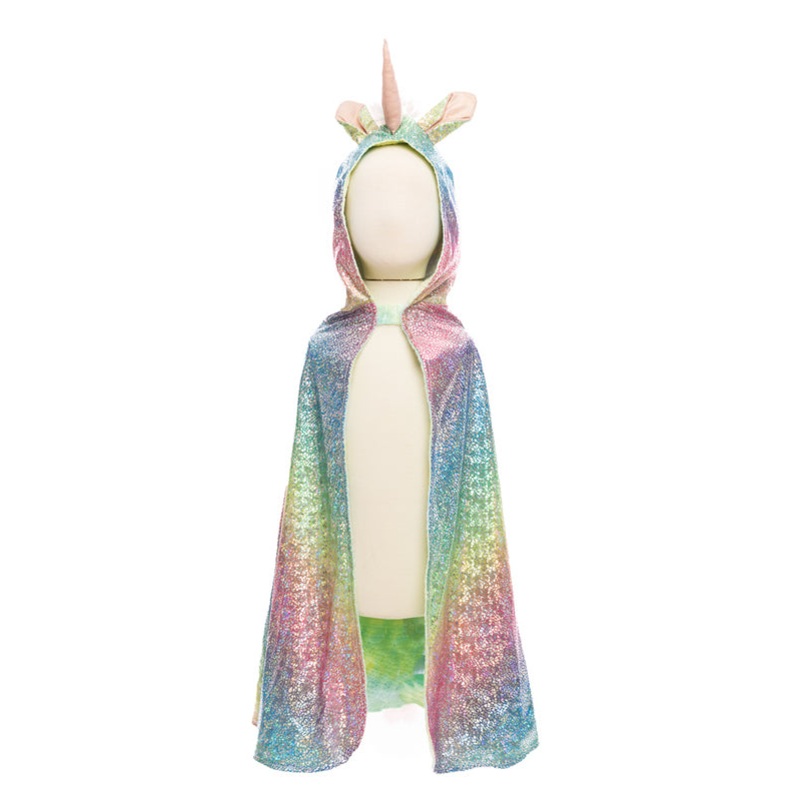 Gp Rainbow Reversible Unicorn Dragon Cape Size 5-6