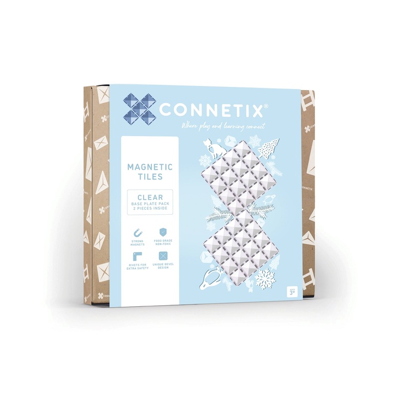 Connetix 2 Pce Base Plates Clear