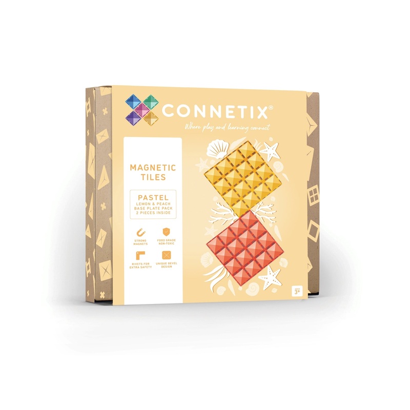 CONNETIX 2 Pce Base Plates Lemon & Peach