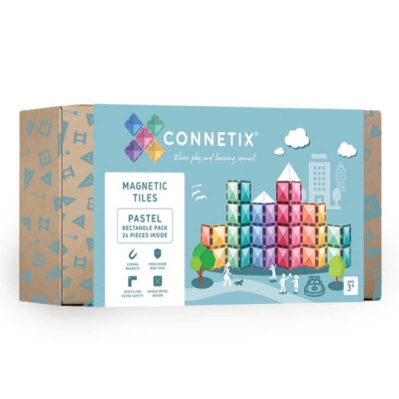 CONNETIX 24 Pce Pastel Rectangles