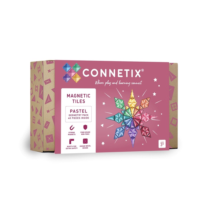 CONNETIX 40 Piece Pastel Geometry Pack