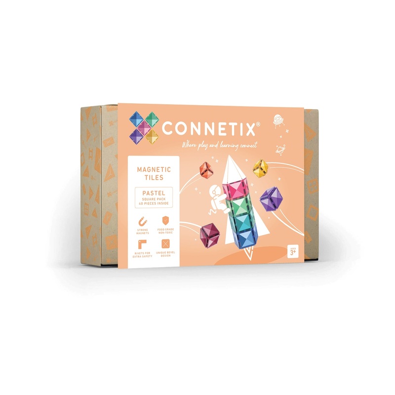 CONNETIX 40 Piece Pastel Square Pack