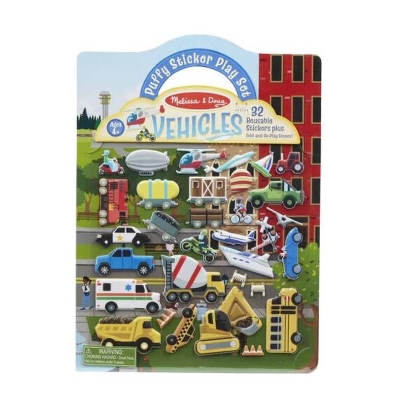 Reusable Puffy Stickers Vehicles