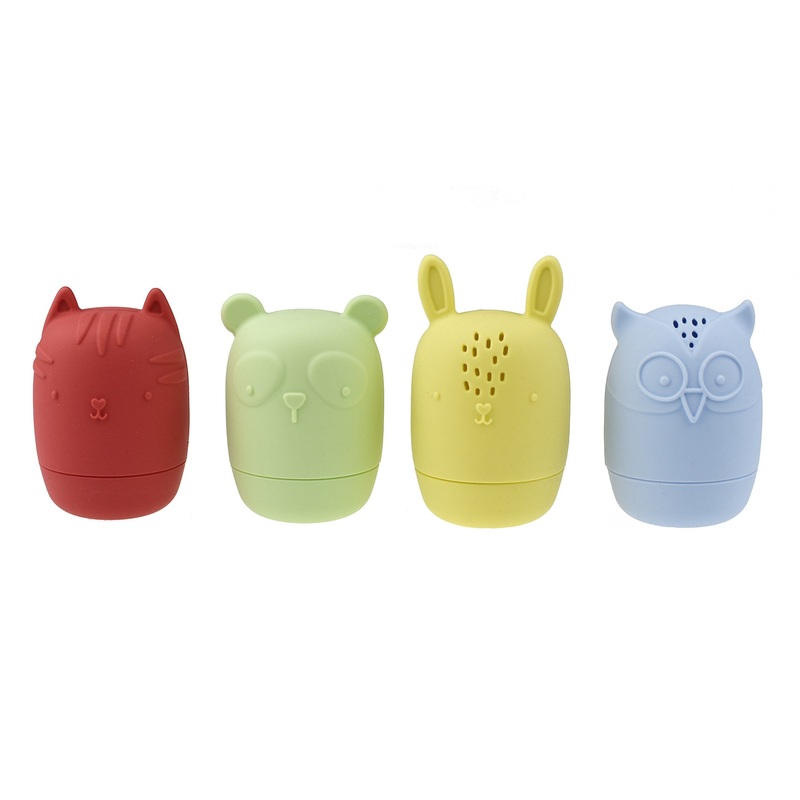 Silicone Animal Pourers Safari Splash 4 Pces