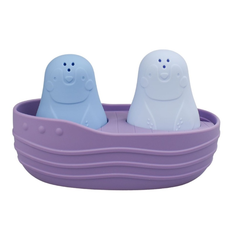 Silicone Bath Boat Penguins