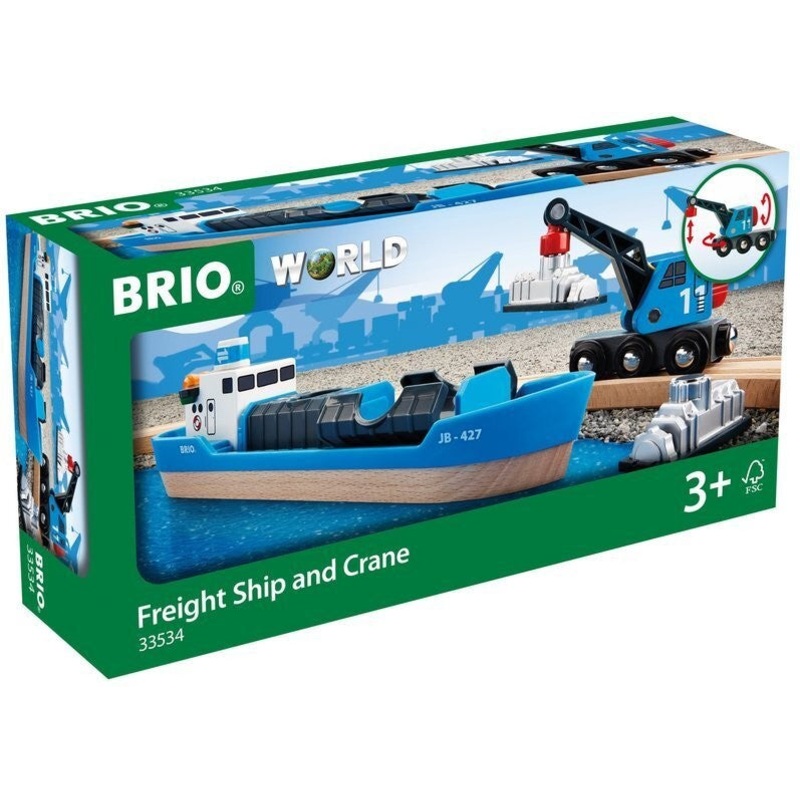 Brio Container & Crane Wagon 33534