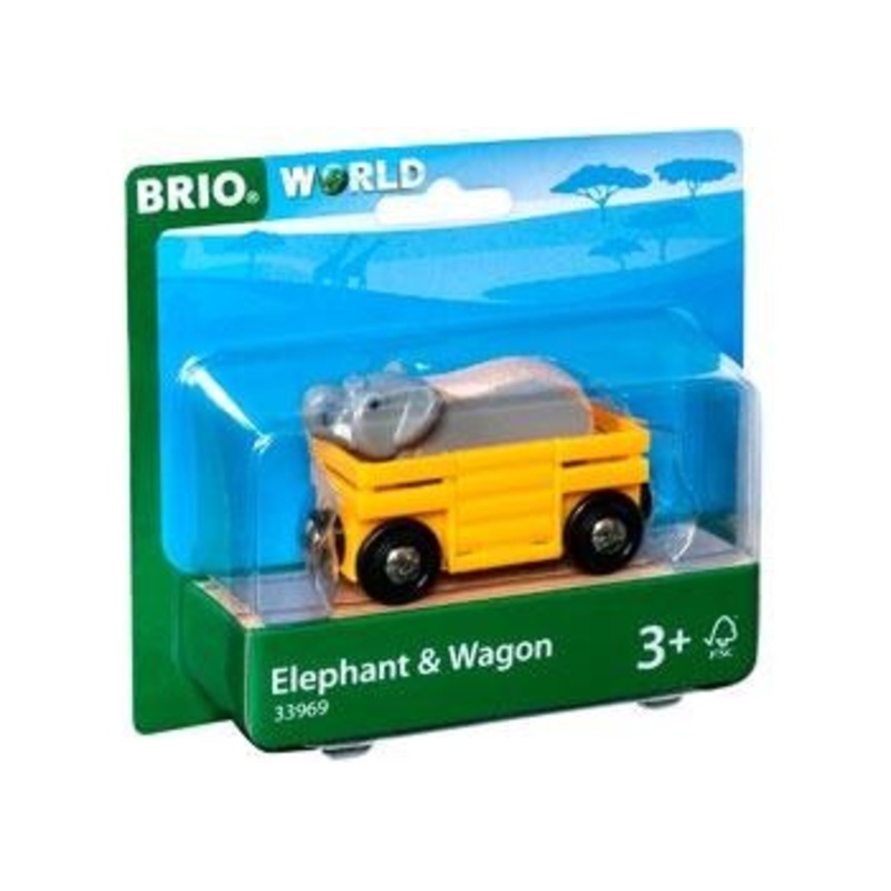 Brio Elephant & Wagon 2pcs 33969