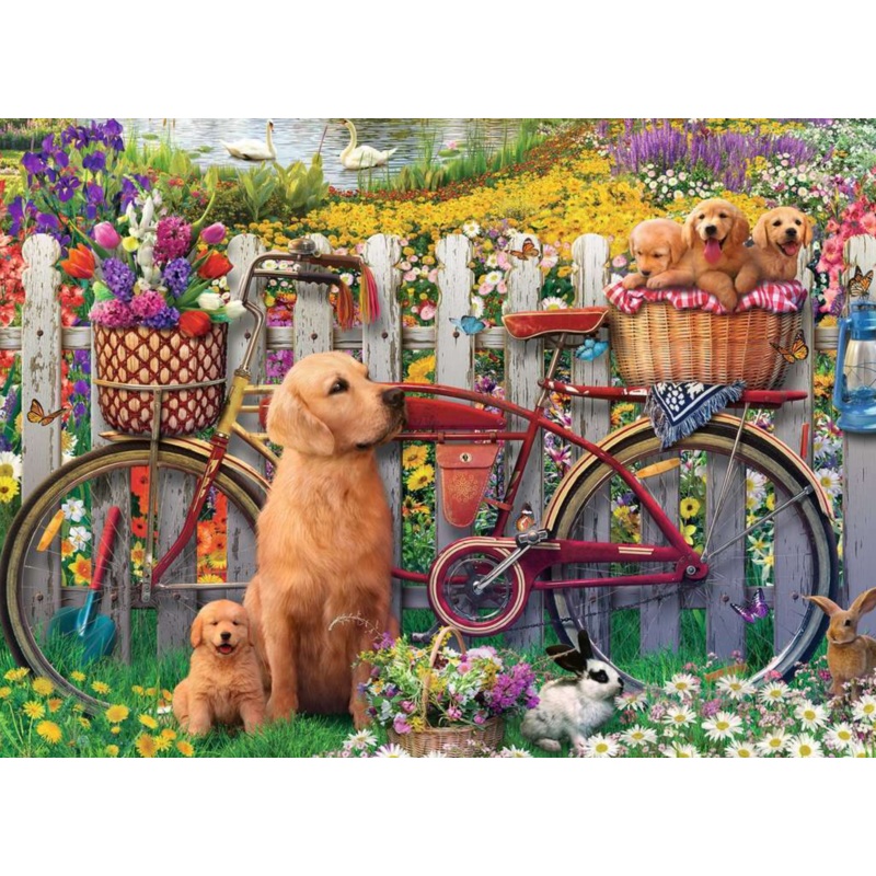 Cute Dogs In The Garden Puzz 500 Pces