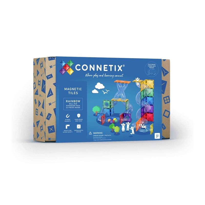 CONNETIX Ball Run Expansion Rainbow 66 Pces