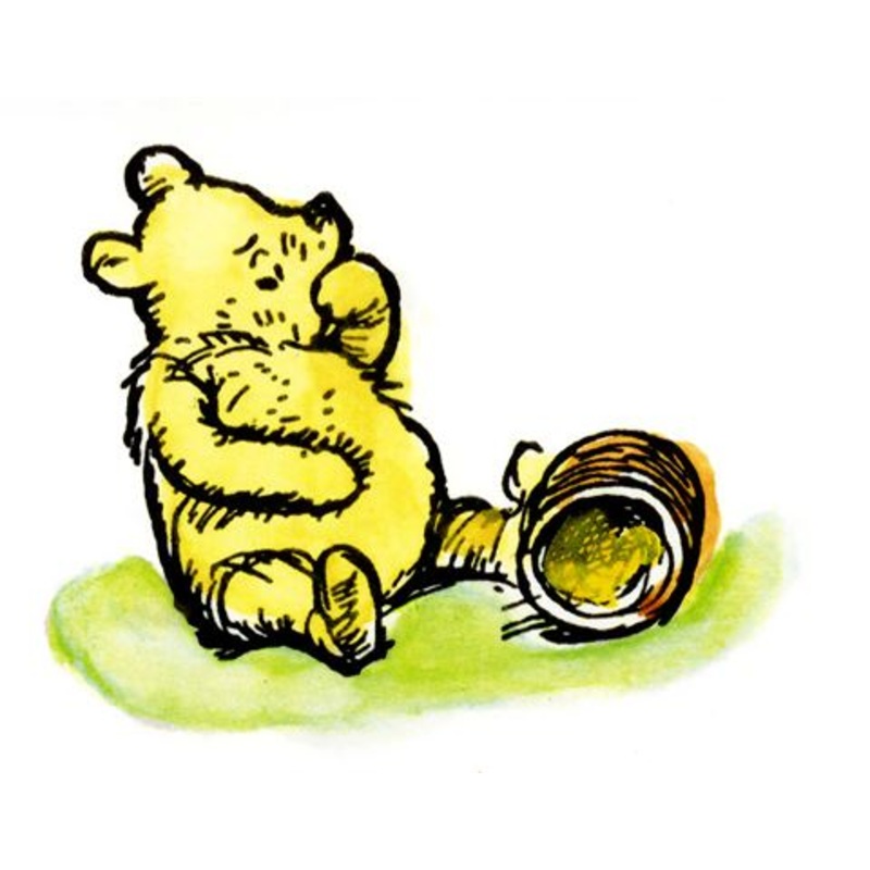 Pooh with Honey Jar Card