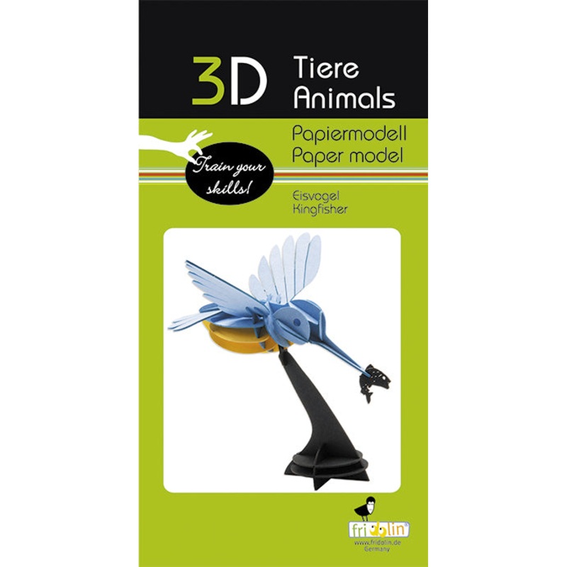3D Paper Kingfisher