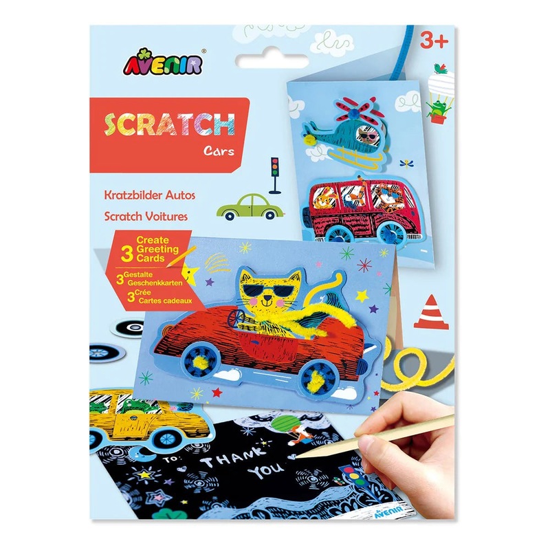Avenir Scratch Greeting Card Cars