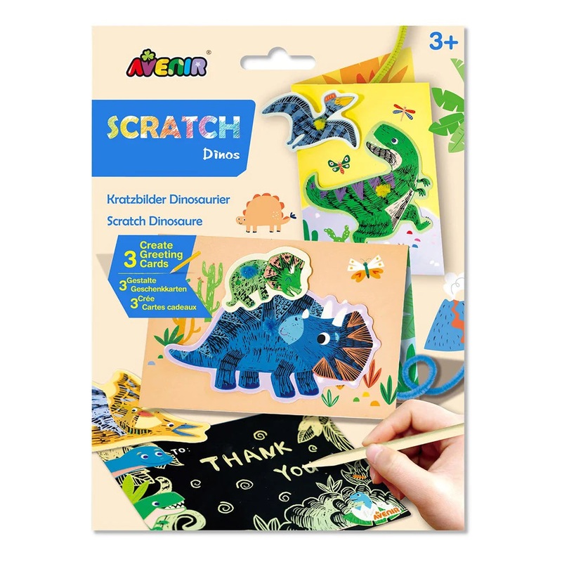 Avenir Scratch Greeting Card Dino